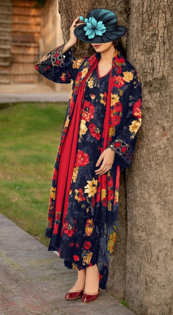 3pcs-print-lawn-Voil-100/100-Dupatta-trouser6